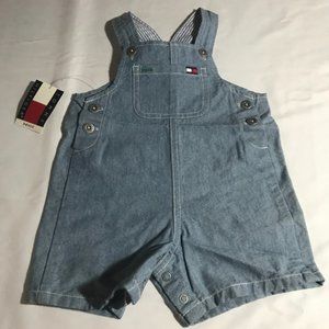 Tommy Hilfiger denim overall shorts 3-6M NWT